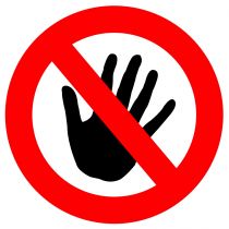stop - dłoń z zakazem